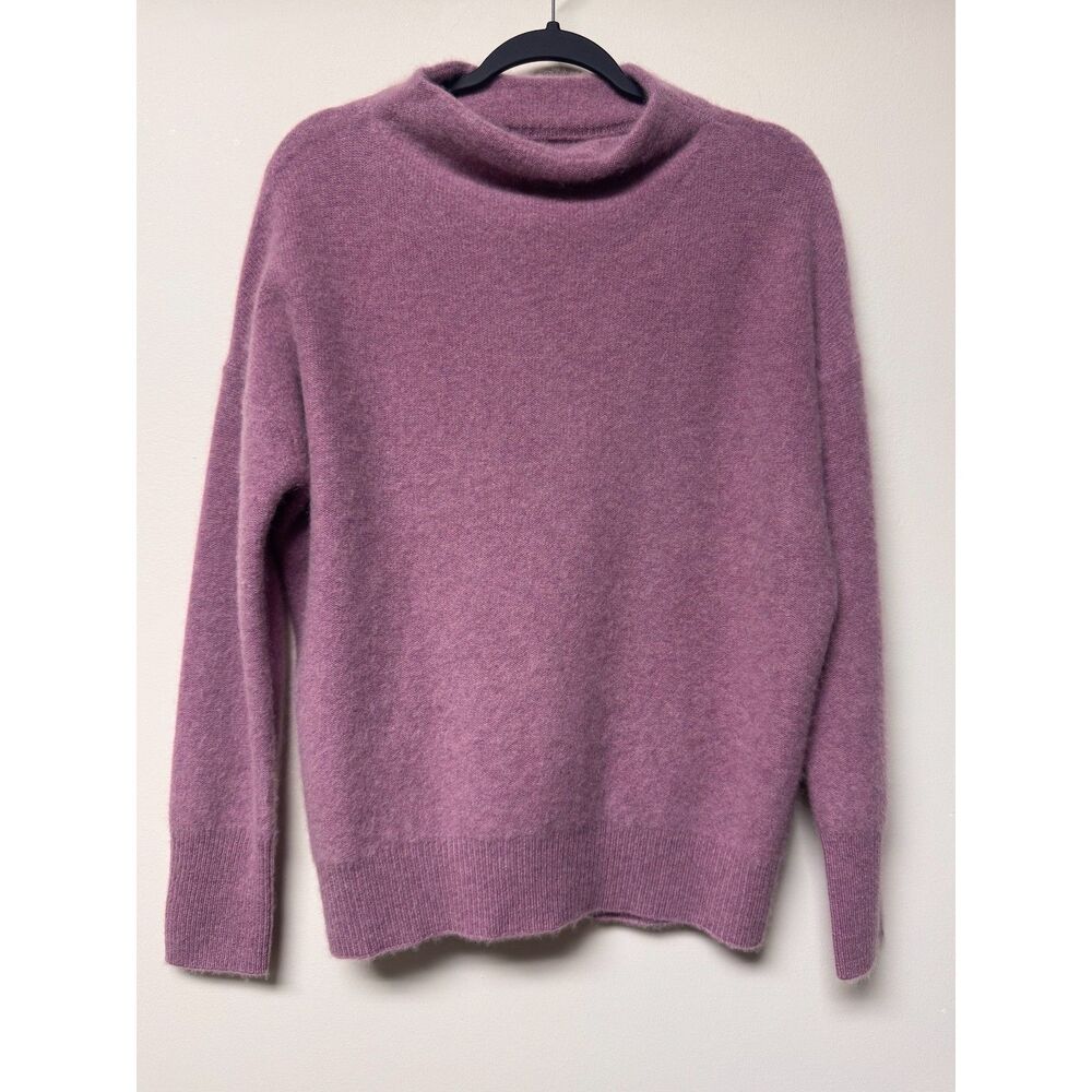 VINCE 100% Plush Cashmere Funnel Neck Sweater, Lavender/Pink, Sz S